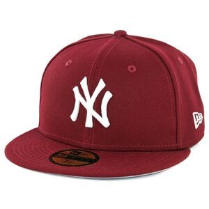 NEW ERA 59FIFTY NEW YORK YANKEES FITTED‎ HAT CARDINAL WHITE NWT
